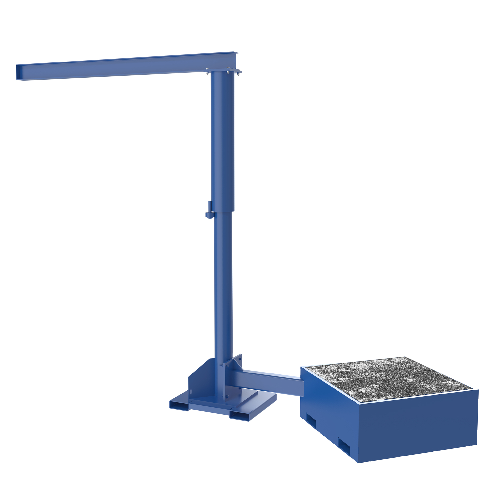 Vestil Portable Offset Jib Crane - 500-Lb. Capacity, 96in. Boom Length, Fork Mount, Concrete-Filled Base, Model# JIB-CBX-50-8-10-BC